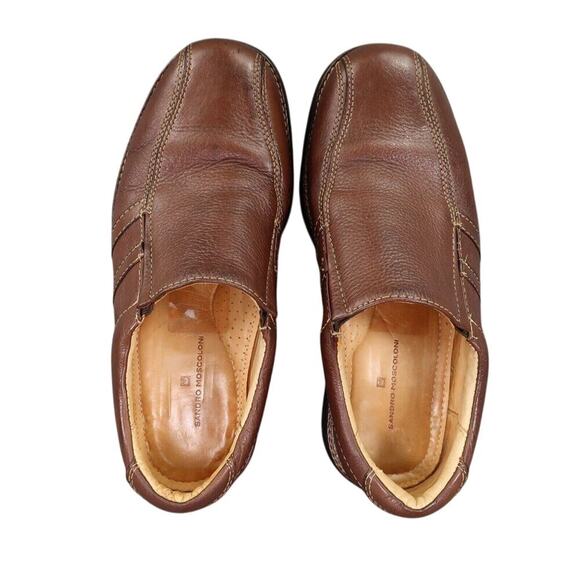 Sandro Moscoloni Shoes Mens 9 Slip On Classic Bike Toe Leather Comfort Flexible main image 11